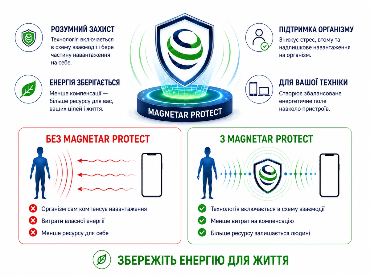 Порівняння моделі взаємодії без MAGNETAR PROTECT і з технологією